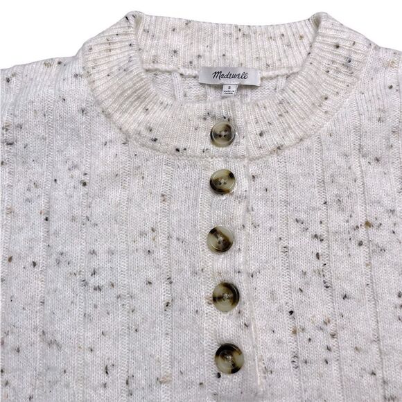 MADEWELL Wool Blend Bowden Henley Sweater in Coziest Yarn Size Small - Picture 5 of 7